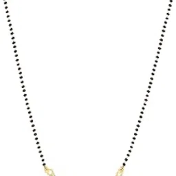 meenaz American Diamond Mangalsutra for women stylish 1gm gold mangal sutra short AD CZ Pendant Necklace design jewellery for women nallapusalu chains one gram 18 inch black beads chain golden -22-picture-32