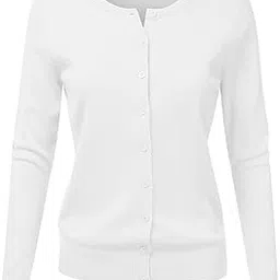 jj perfection Women's Button Down Soft Knit Long Sleeve Cardigan Sweater-picture-12