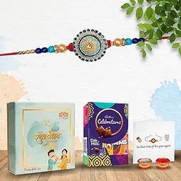 Gifticon Rakhi with Chocolate for Brother - Rakhi for Brother with Chocolate Gift Hamper-picture-39