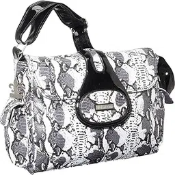 Kalencom Diaper Bag Elite Python Black and White-picture-43