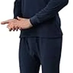 Men's Thermal Wear, Thermal Underwear Set (Blue, 95CM)-picture-24