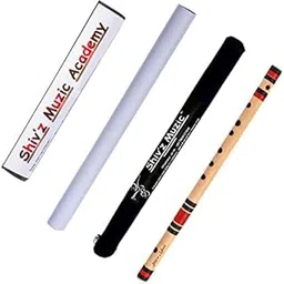 Shiv'z Muzic Flute, G Natural BASE, LEFT HAND PREMIUM Bansuri, 25 inches (with Written Manual & Bag).-picture-20