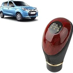 Car Wooden Black | Brown Gear Knob Fancy Lever 5 Speed Manual Shift for Maruti Suzuki Alto 800-image-44