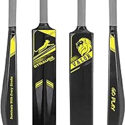 Strauss Valor Cricket Bat | Full Size | Dimensions: 34 X 4.5 inch | Heavy Duty Hard Plastic Cricket Bat | for All Age Groups | Tennis & Synthetic Ball Cricket Bat | Tennis Cricket Bat,(Yellow)-image-50