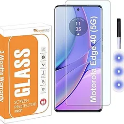 OpenTech® UV Tempered Glass Screen Protector Compatible For Motorola Edge 40 5G / Motorola Edge 40 Neo Curved Edge To Edge Coverage And Easy Installation Kit-picture-66