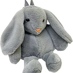 Plush Animal Rabbit Backpack Fashion Daypack for Girls Birthday Gifts Adults Grey-image-42