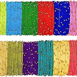 shariff fancy store 144pc Handmade Beautiful Traditional Stylish 12 Latest Color Premium Silk Thread Combo Collection Bangles for Women and Girls for Festivals/Occasions - Pack of 1 (144pc of Bangles) image 1