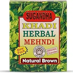 Sugandha Khadi Herbal Mehndi Powder 240 Gm Pack of 3 (Natural Brown)-picture-44