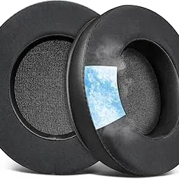 SOULWIT Cooling-Gel Ear Pads Cushions Replacement, for Razer Blackshark V2 X/Blackshark V2 HyperSpeed Headset, Ear Pads Cushions with High-Density Noise Isolation Foam - Black-picture-13