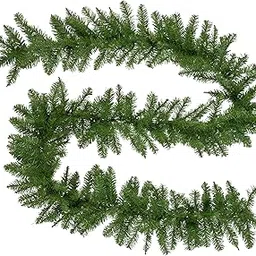 Forty Wings 9 Ft/Feet Green Pine Christmas Garlands Ribbon for New Year Xmas and Tree Decoration Decorations Items, Christmas Wreath Garland image 1