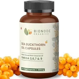 Bionode Organics Sea Buckthorn Oil Capsules, 500mg, Plant Based Omega 3 6 7 9, 30 Softgels-picture-58