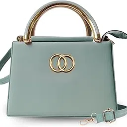 tcrazy Women's PU Leather Crossbody Sling Bag | Twin Compartments, Zip Closure & Gold Accent Handle-picture-17