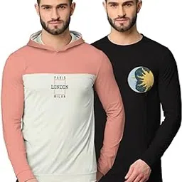 Fullsleeve Hooded Sweatshirt for Men -Combo Pack of 2-image-1