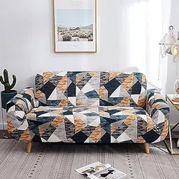 Premium Cotton Elastic Fitted Stretchable Universal Sofa Cover 3 Seater, Sofa Cover Beautiful Design (Pack of-1) EFTD10-picture-16