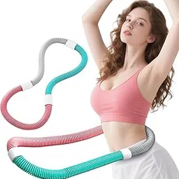 FEGSY Soft Spring Hula Hoop for Weight Loss Women, Foldable Fitness Circle Hoop with Waist-Friendly Design, Portable Slimming Exercise Equipment for Home and Travel (1.5 Kg)-picture-30