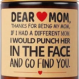 Candle Gifts for Mom Unique Mothers Day Birthday Candles Gifts for Mom from Daughters Son (Dear Mom)-picture-35