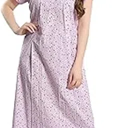 av2 Women's Cotton Floral Maxi Nighty-picture-36