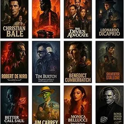 the urban brand Poster Set of 12 | A4 350 GSM Glossy Prints | Classic Movie Icons Wall Art for Bedroom, Studio, Café & Film Enthusiast Decor-picture-13