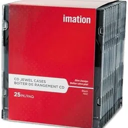 imation - CD/DVD Slim Line Jewel Case, Clear/Black, 25/Pack 41017-picture-30