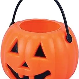 Halloween Candy Basket | Trick Or Treat Jack-O-Lantern Pumpkin Basket for Party Supplies & Decorations, Orange-picture-41