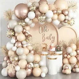 YOURS DECOR Beige Balloon Decoration Kit - 59PCS for Birthday Parties, Weddings, Anniversary/Balloons Garland Birthday Decoration Set for Kids & Adults/Durable, Easy to Use Party Supplies-picture-21