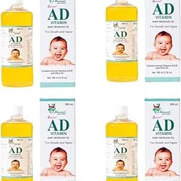 Dhanwantri Ayurvedya AD Vitamin Baby Massage Oil, 500 ml, (Pack of 4)-picture-18