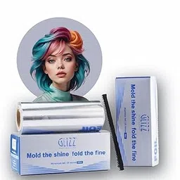 Glizz Professional Foil Paper | 500g & Combo Pack Options | 25 Micron Aluminium | 152mm Width | The Profissional's Choice | For Hair Coloring & Highlighting (Buy 1 Get 1 (Total 1Kg))-picture-61
