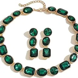 shining diva fashion Latest Stylish Design Fancy Wedding Necklace Jewellery Set for Women (16111s)-picture-37