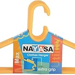Nayasa Plastic Set Of 6 Hangers | Cloth Hanger | Dress Hangers | Yellow-picture-30