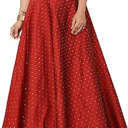 studio shringaar Women's Readymade Polyester Taffeta Floor Length Skirt Lahenga Ghaghra-picture-15