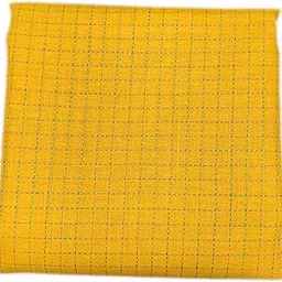 Men's Unstitched Kurta/Shirt Fabric Mustard Yellow Cotton Blend with Subtle Checks (2 Meters length 58 inch width) Ideal for Haldi function-picture-31