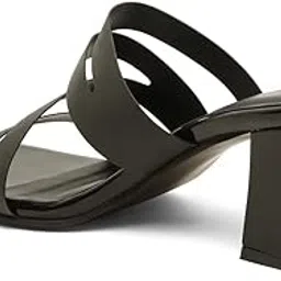 bruno manetti Women's Slipon Back Open Square Toe Upper PU Comfort Heels-picture-10