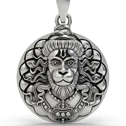craftwell cw Hanuman Pendant, 4.5 cm Religious Locket, Silver-Tone Stainless Steel, Unisex-picture-28