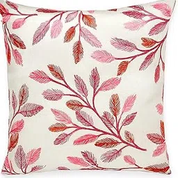 Reversible Cushion Covers – Heavy Knitting Wine Leaf Print Throw Pillow Covers with Hidden Zip | Latest Trending Sofa Cushion Cover for Living Room, Bed & Home Decor (6, 16x16 inch)-picture-36