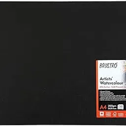 BRUSTRO Artist 25% Cotton Watercolour Stitched Bound Journal Cold Pressed, Landscape, 200 GSM A4-30 Sheets image 1