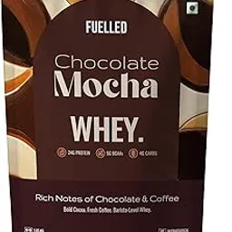 FUELLED Chocolate Mocha Whey Protein Powder, 24g Protein, 5g BCAAs, (2 kg, 60 Servings), Post Workout Recovery Supplement, Gluten Free-picture-14