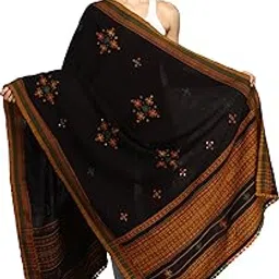 exotic india Women's Kutch Wool Shawl (SHV95--beige)-picture-52