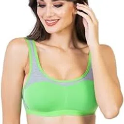 envie 1044 Non-Wired, Non-Padded Full Coverage Sports Bra for Womens - Double Layered Gym/Workout Bra with Durable Underband -Ultrasoft -200 GSM Cotton|Spandex - All Day Comfort Bra-picture-25
