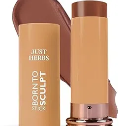 Just Herbs Super Hydrating Born To Sculpt Long Stay Bronzer Stick with Shea Butter | Richly Pigmented | Defines and Uplift Appearance | Matte Finish | All Skin Types for Women 14g (Cappucino)-image-2