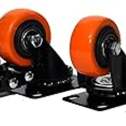 Castor 2 Wheels with Lock & 2 Wheels Without Lock 185kg Load Capacity - 1.5 inch (1 Set of 4 pcs - Black)-picture-13