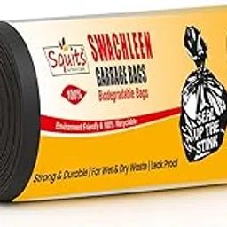 garbage bags xl size | 30 x 37 in | 10 Count | 10 Bags x 1 Rolls | For Dry & Wet Waste | Black extra large garbage bag-image-12