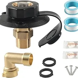 SECRET DESIRE RV City Water Fill Inlet Adapter RV Water Hose Connector for Motorhomes Black|Motors-picture-13