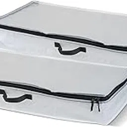 CleverMade Storage Slide - 46L Soft-Sided Collapsible Under Bed Storage Bag for Shoes and Clothes with a Slim Profile for Easy Use - 25 lbs Capacity, Transparent-picture-29