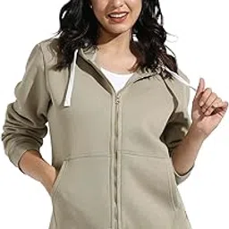 campus sutra Women's Zip-Front Hoodie with Angled Open Pockets for Casual Wear | Hooded Neck | Long Sleeve | Zipper Closure | Cotton Sweatshirt Crafted with Comfort Fit for Everyday Wear-picture-10