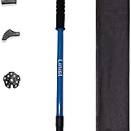 TrekEaze Ultra-Lightweight Aircraft-Grade Aluminum Trekking Pole with Extended Down Grip Plus Tip Kit and Carry Bag 7075 Aluminum with Cork Grip-image-91