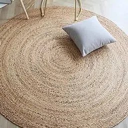 Fabricating India Jute.Carpet for Living Room | Jute. Round Floor Mat | Rugs for Living Room | Jute. Centre Table Carpet (Natural Color, 2x2 Ft Round)-picture-36
