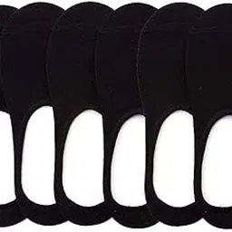 smart villa traders Men'S And Women'S Cotton Low Cut Loafer Socks | No -Show| Anti Slip Silicon Grip (BLACK)-picture-20