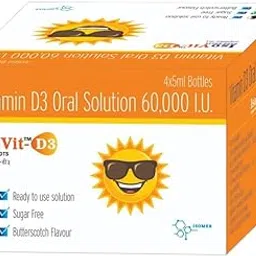 IsoVit-D3 Oral Solution, 60000 IU, Butterscotch Flavour, Sugar-Free, 4x5ml Bottles-picture-44