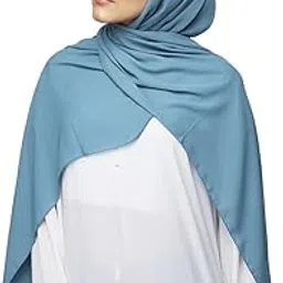 icw GIRLS GEORGETTE SOLID PLAIN SCARF STOLES SHAWL HIJAB FOR WOMEN 85 X 180 CM-picture-28