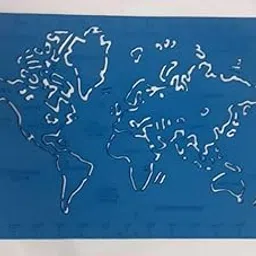 Craft Stationers World Map Stencil 19 cm x 15.5 cm x 0.5 cm Multicolor (Set of 2 Piece)-picture-26